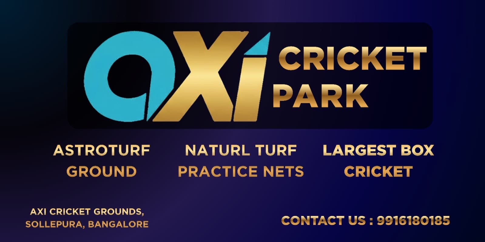 Axi Cricket Park banner